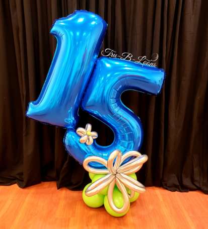 Blue 13 jumbo foil numbers